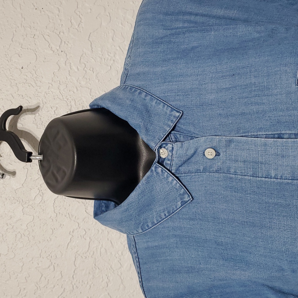 UNTUCKit Women's 100% Tencel Maraska Chambray Long Sleeve Shirt Dress Size 8 - Picture 7 of 11